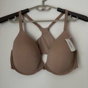 Soma Memorable Front Closure Racerback Bra in Soft Tan Size 40D NEW Underwire